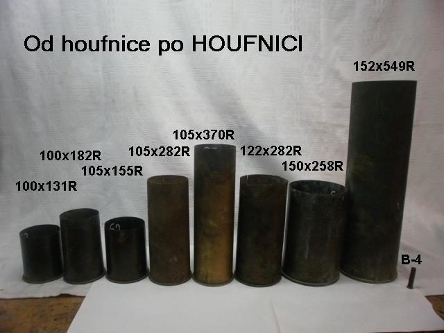 Houfnice od 100mm po 152mm (a zápalka do B-4) - popis